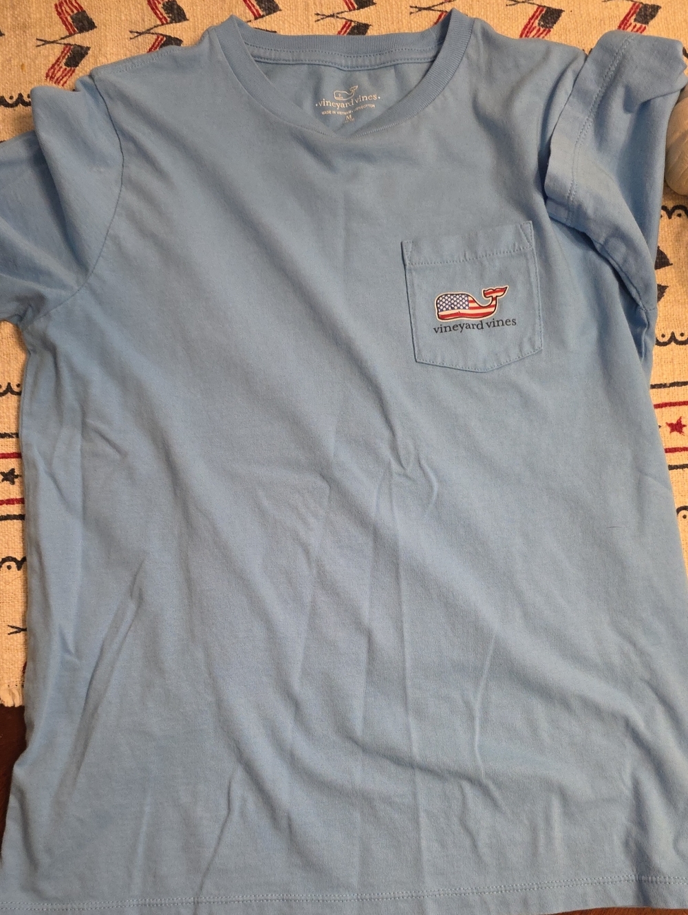 Vineyard Vines Light Blue Short-Sleeve Pocket Tee